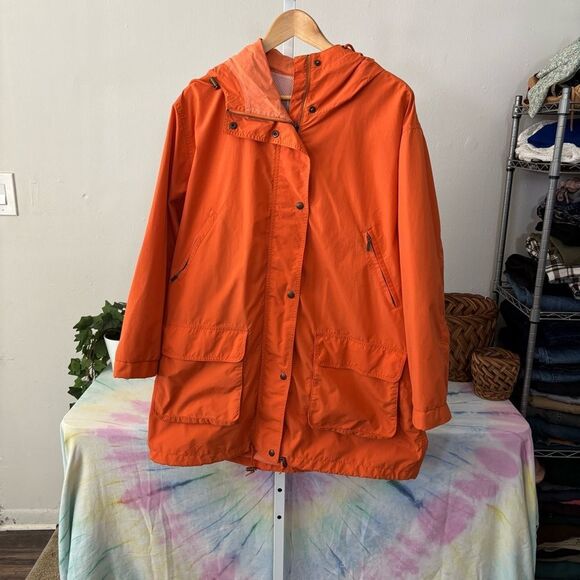 Eddie Bauer women’s XL Orange Utility Jacket Lightweight Casual Coat - Picture 5 of 13